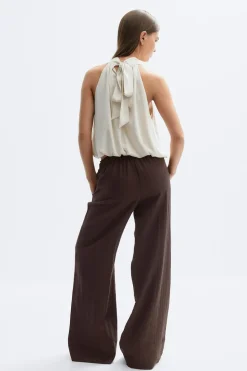 Wide drawstring trousers