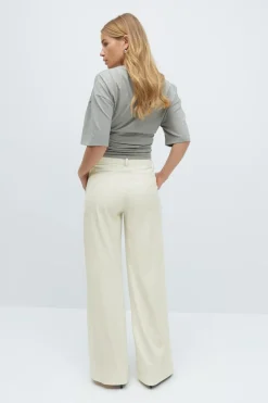 Wide leg suit trousers