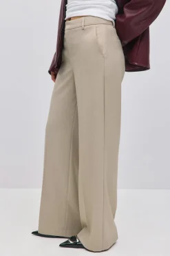 Wide leg suit trousers