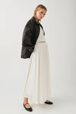 Wide maxi skirt
