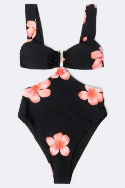 Wide strap swimsuit