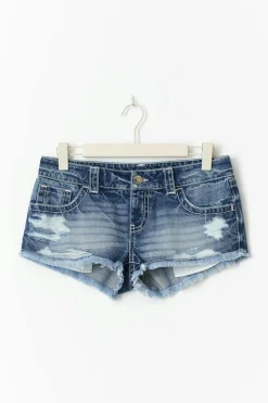 14+ xtra low denim shorts