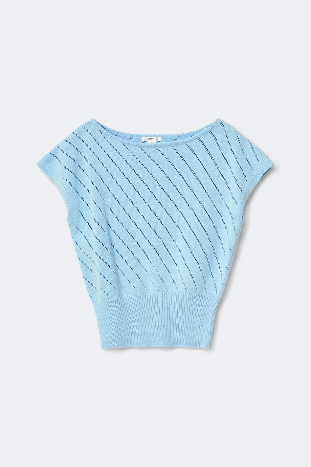 Y boatneck knitted top
