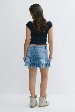 Y denimdoll frill skirt