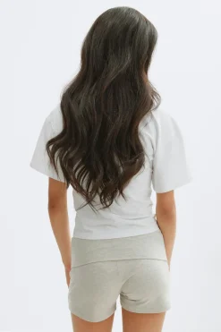 Y folded waist shorts