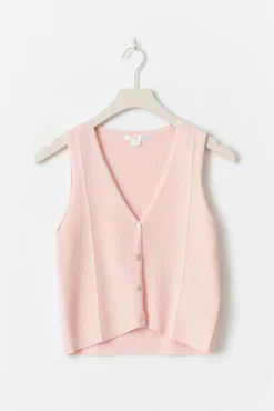 Y knitted vest