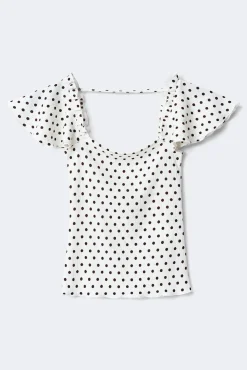 Y open back frill top