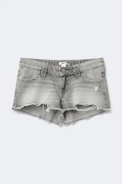 Y sparkle low denim shorts