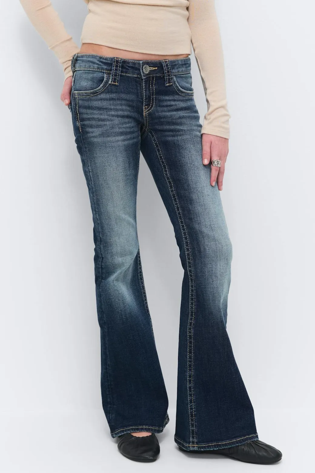 Y too messy flare jeans
